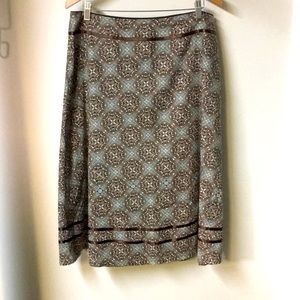 Boho A line skirt with satin trim and beading